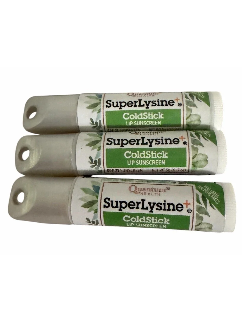 (Pack of 3) Quantum Health Super Lysine+ ColdStick Lip SPF 21 Sunscreen 0.17oz